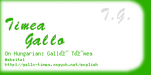 timea gallo business card